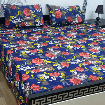 Sherwaan | 3D Crystal cotton single Bed Bedsheets